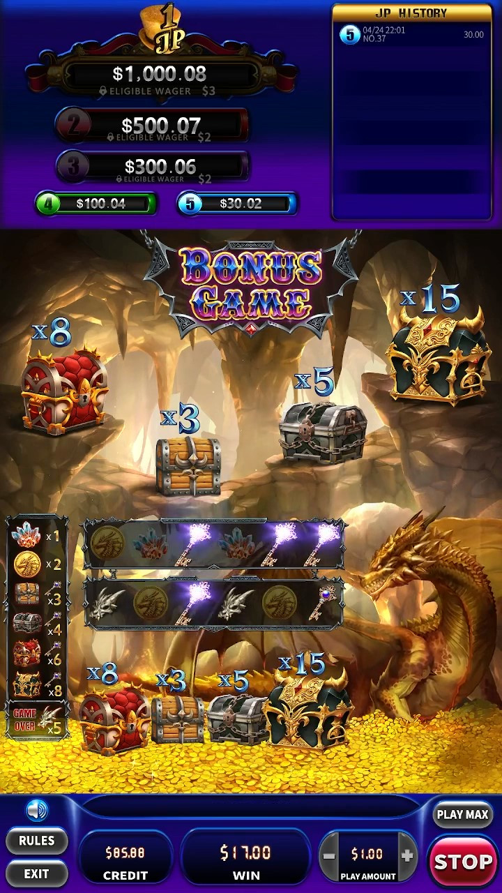 Versão demo gratuita do Dragon Treasure para jogar sem registro